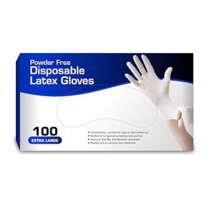 Latex Gloves Powder Free 100s- Large