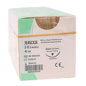 NYLON SUTURE NO 2RC 3/8C 45MM