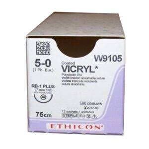 VICRYL SUTURE 1/2C RB NO.5/0 16MM